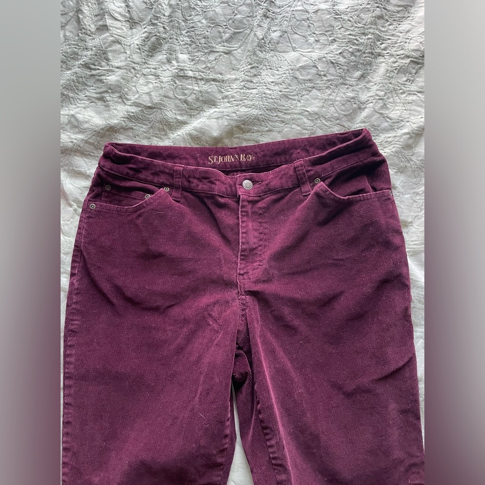 St John’s Bay maroon corduroy pants
